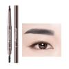 Five-color Optional Double-headed Eyebrow Pencil with Eyebrow Brush Triangle Tip Automatic Rotation Waterproof and Sweatproof 3D