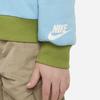 Nike Детская спортивная футболка с круглым вырезом и логотипом, цветные блоки, небесно-голубой HF8120-400
