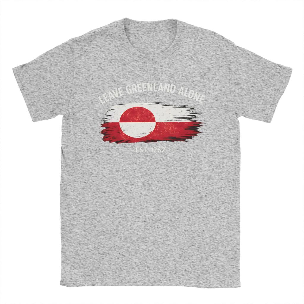 Leave Greenland Alone Tshirts For Unisex Novelty Cotton Tees Crewneck Short Sleeve T Shirts Summer Tops