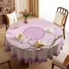 Круглая Скатерть Водонепроницаемая, Маслостойкая И Не требующая глажки Скатерть для гостиничного круглого стола Покрытие-скатерть ПВХ Круглая скатерть Скатерть Mengqu