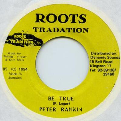 7-дюймовая пластинка PETER RANKING - Be True Roots Tradition 1979 Ямайка Регги, Ска и Даб