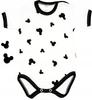 Bodysuit SHORT SLEEVE 100% Cotton MOUSE ON WHITE size 86 KLEKLE