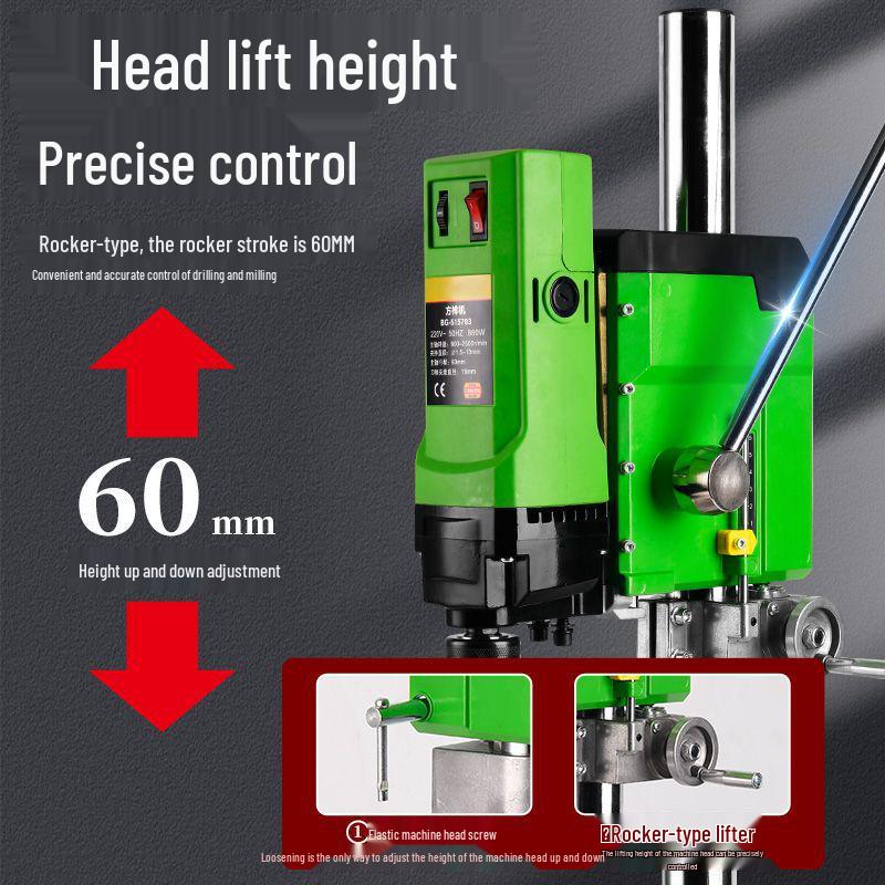 Woodworking Mortiser & Tenon Machine with Square Hole Drill Bit for Solid Wood