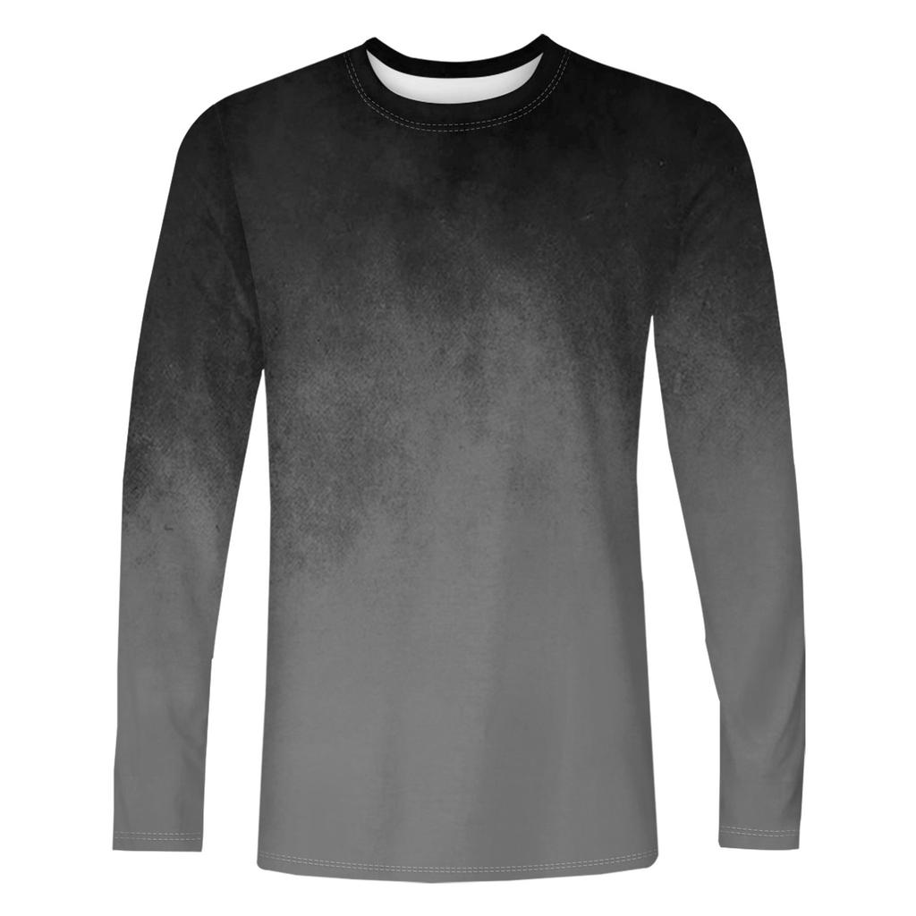 Муж. Футболка Круглый вырез Одежда Одежда На открытом воздухе Длинный рукав С принтом Модельер Винтаж