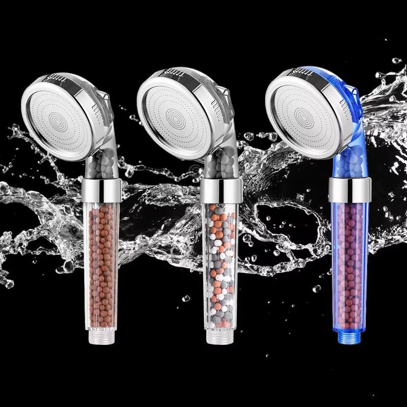HONGDEC 3 Mode Function Spray Handheld Shower Head High Pressure Filter Shower Head for Hotel Bathroom Project