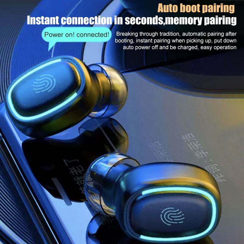 Беспроводные наушники Bluetooth 5.0, сенсорная гарнитура с отпечатками пальцев и легкими наушниками с цифровым дисплеем Aurora