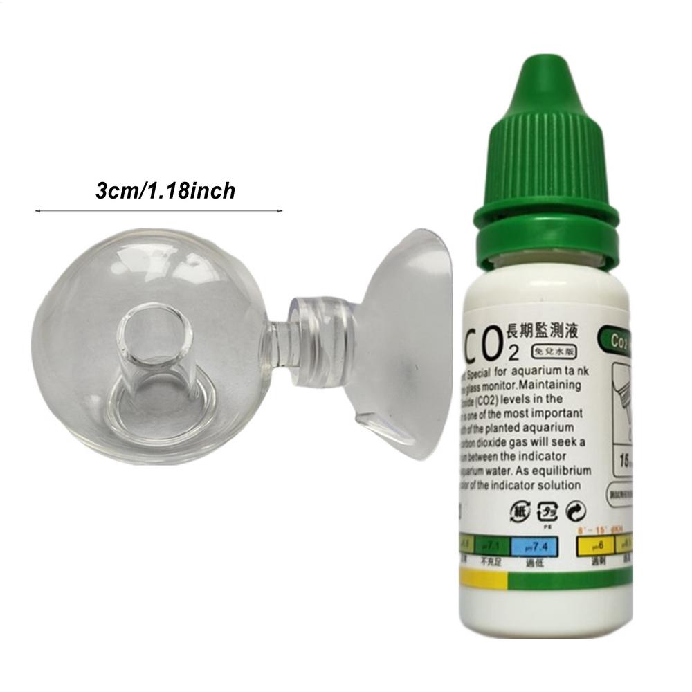 Аквариумный стеклянный каплевидный тестер CO2, тест для аквариума, для мониторинга CO2, стеклянный каплевидный тестер, индикатор pH долгосрочного действия, монитор-тестер, комбинация
