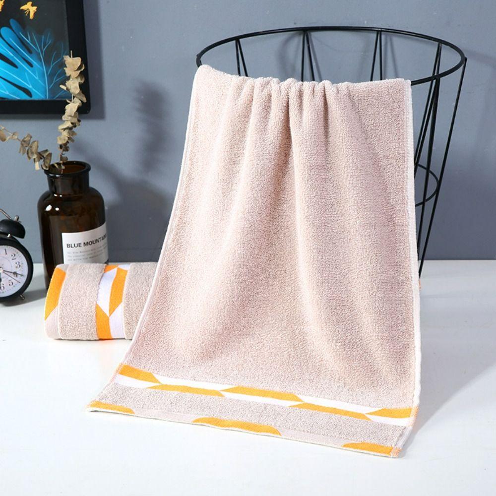 Хлопковое полотенце для лица Мягкое полотенце Взрослое Сплайсинг Вышивка Утолщенное Впитываемость Пляжные полотенца Банное полотенце