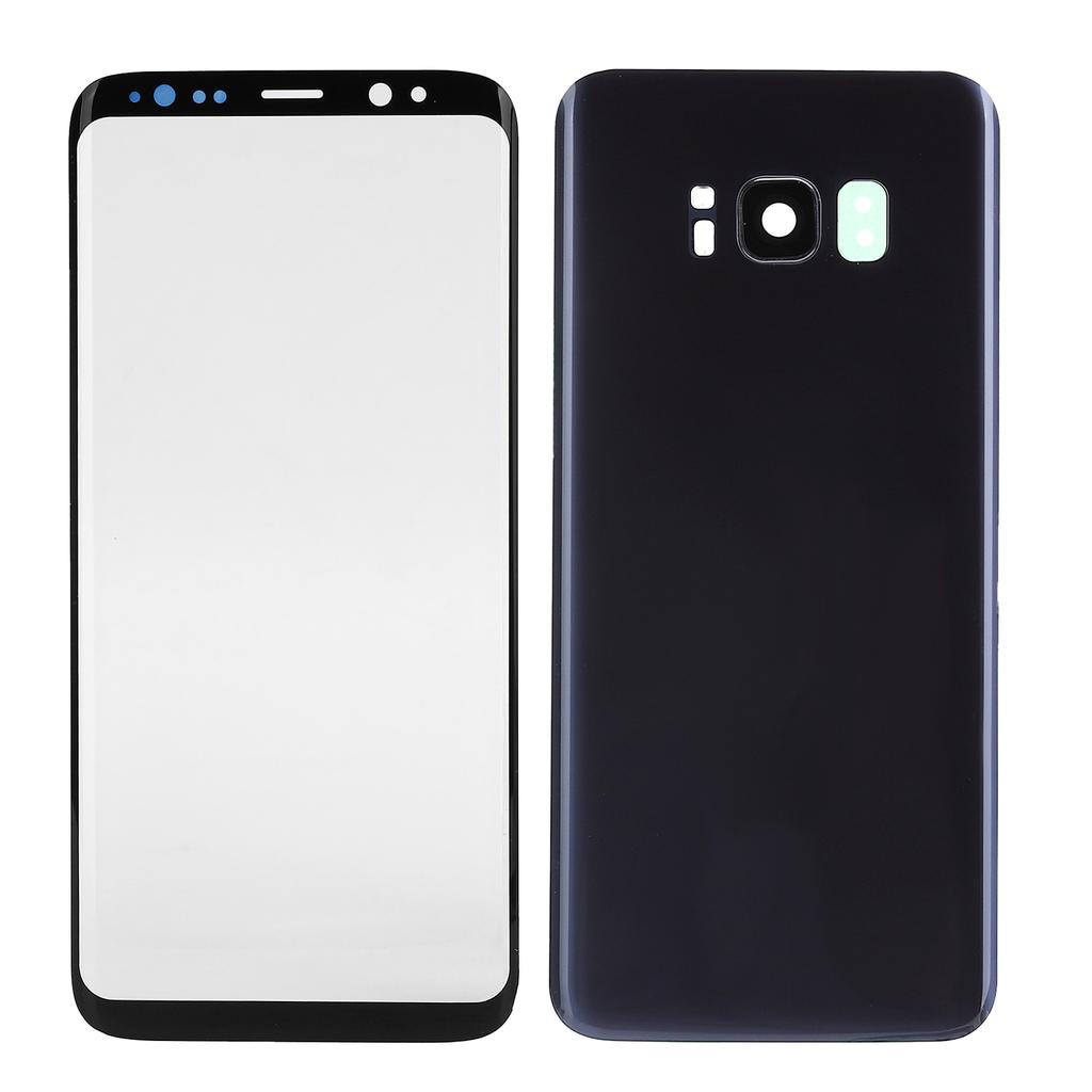 Набор для замены задней крышки из стекла и стекла переднего экрана для мобильного телефона Samsung S8Фиолетовый