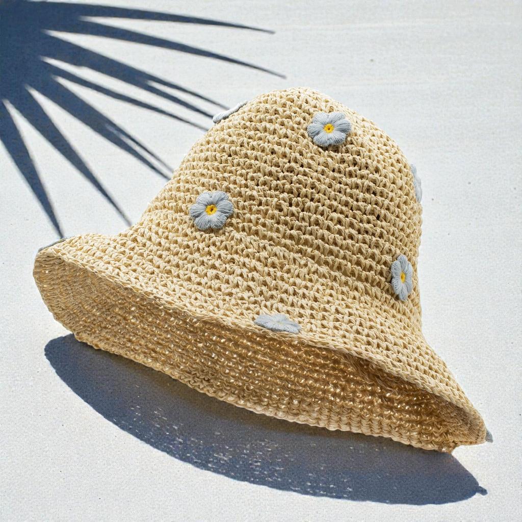 Nomad Sari Floppy Straw Sun Hat – Coffee & Daisies