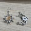 Богемные серьги Солнце и Луна Серебристого цвета Кристальные серьги-подвески Женские Женские Бохо Украшения Подарок для нее