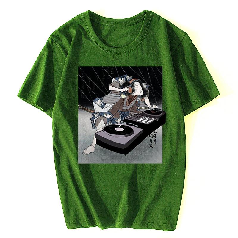 Samurai Dj Shirt Deejay Shirt Funny Dj Tees Cotton Tshirt New Print TShirt Mens Short Sleeve Hot Band T Shirt funny