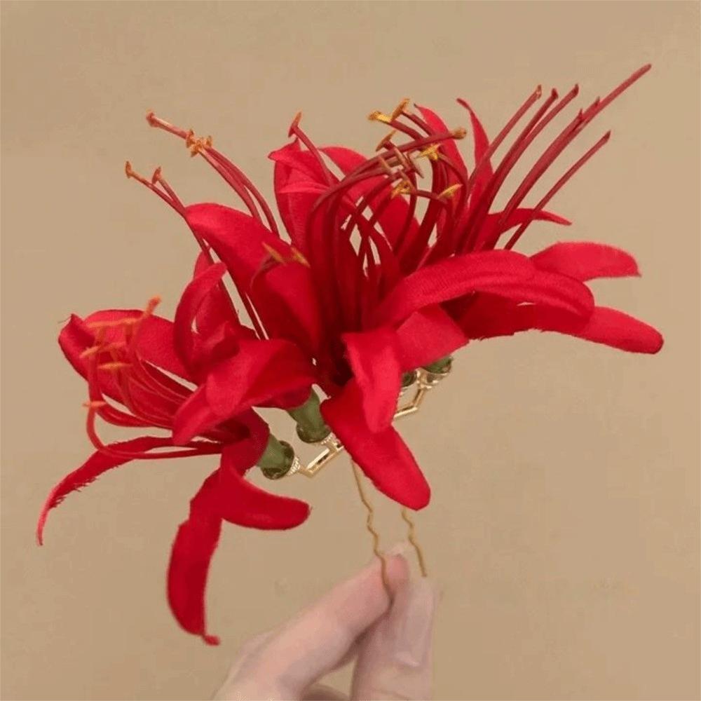 Fairy Flower Hair Stick Large Hanfu Hair Stick Cute Simulation Flower Hairpins Beach
