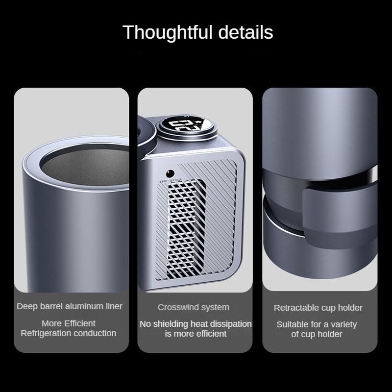 Multifunctional Car Cooling Cup Portable Digital Display Cooling Cup Car And Home Dual-use Beverage Cooling Equipment 136 * 90 * 172mm