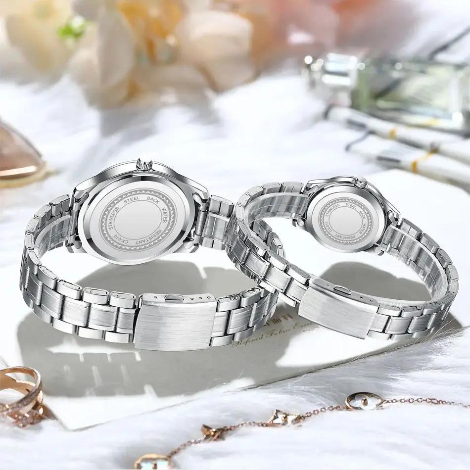 CHENXI 010 Couple Watch Sport Waterproof Luminous Quartz Watches Men Stainless Steel Big Dial Wristwatches Lady Bracelet