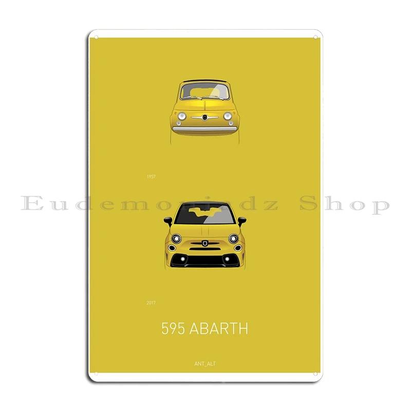 ABARTH 500 496 Металлическая табличка на спину Домашняя печать Настенный декор Кино Клуб Жестяная вывеска Постер