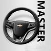 AABHO1 For Chevrolet Camaro 5 Gen 2014 2015 RS Hand Stitched Non-slip Car Steering Wheel Cover DIY Black Napa Leather Car Interior