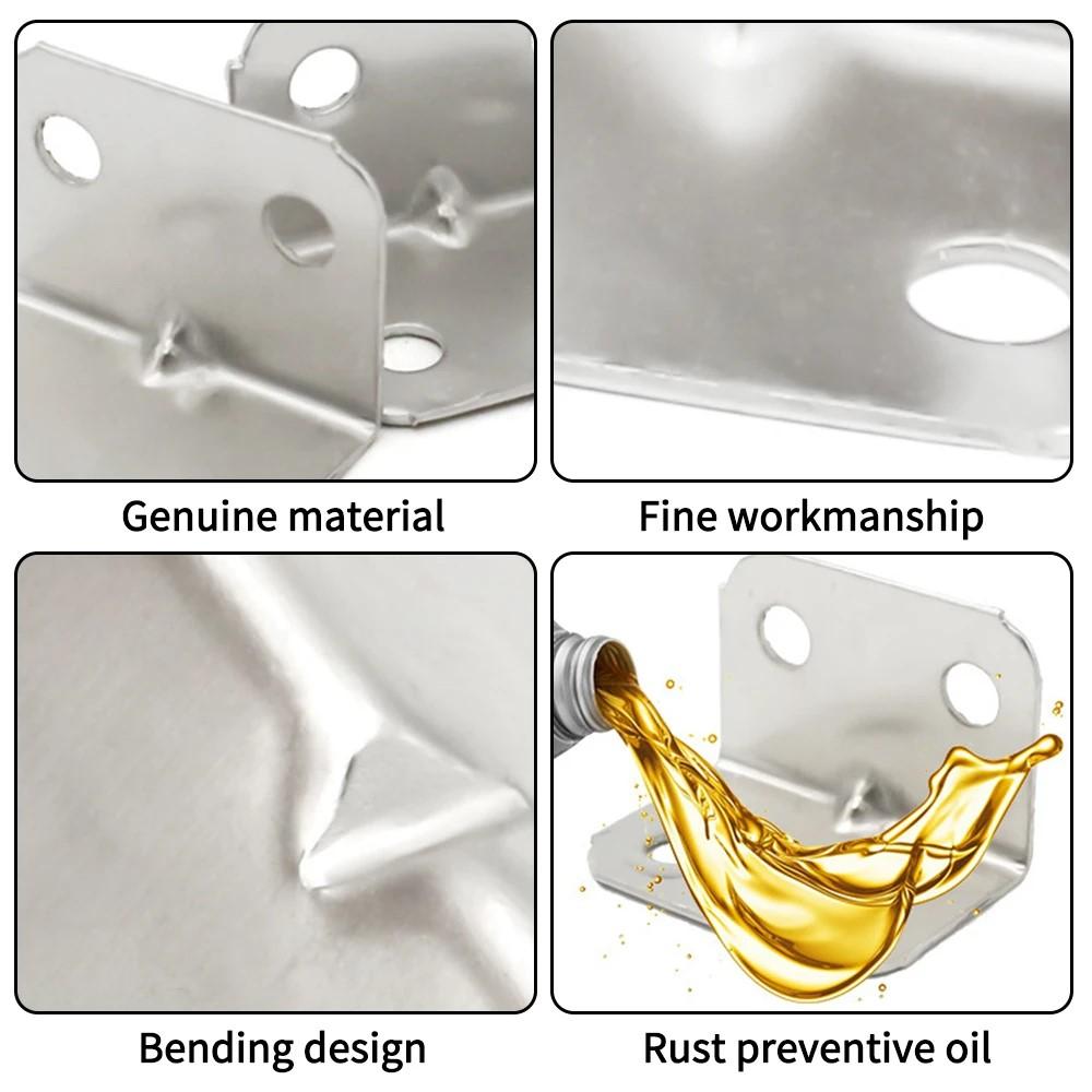 Fixing Shelf Bracket Angle Furniture Profile Door Cabinet Hardware Bed Frame Brackets Tool Stainless Steel Wall Shelves Iron