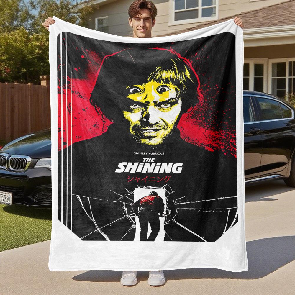 1pc The Shining Outdoor Flannel Blanket Soft Plush Decor for Picnics, camping,Bedroom, Playroom, or Lunch Break, Perfect Gift