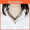Fashionable V Shaped Women Metal Collar Necklace For Women And Men