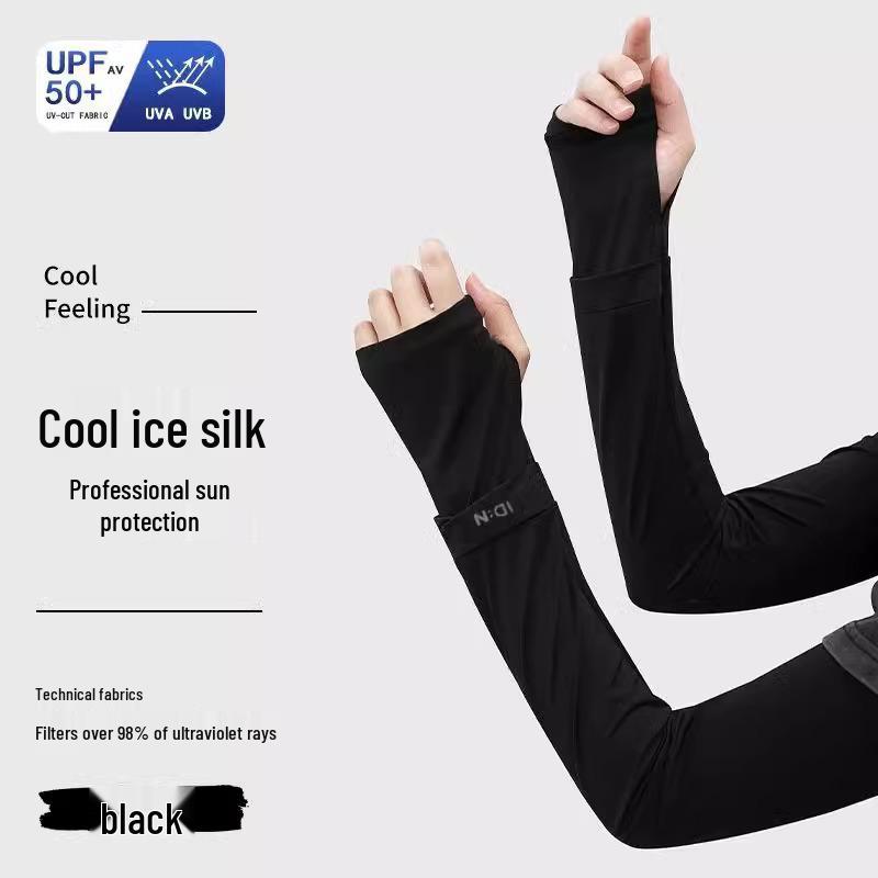 Plus Size Breathable Summer UV Protection Cycling Arm Sleeves - Lightweight & Loose Fit