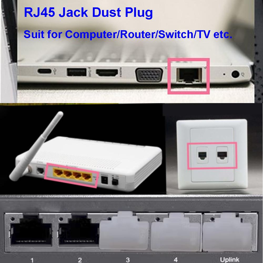 10 шт., разъем для ТВ-разъема, сетевой разъем RJ45, силиконовая пылезащитная заглушка, крышка