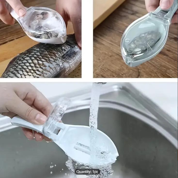 Пластиковый скребок для рыбьей чешуи Щетка для очистки рыбьей чешуи Щетка для очистки рыбной чешуи Терки для удаления рыбного ножа Овощечистка Скребок для очистки рыбы