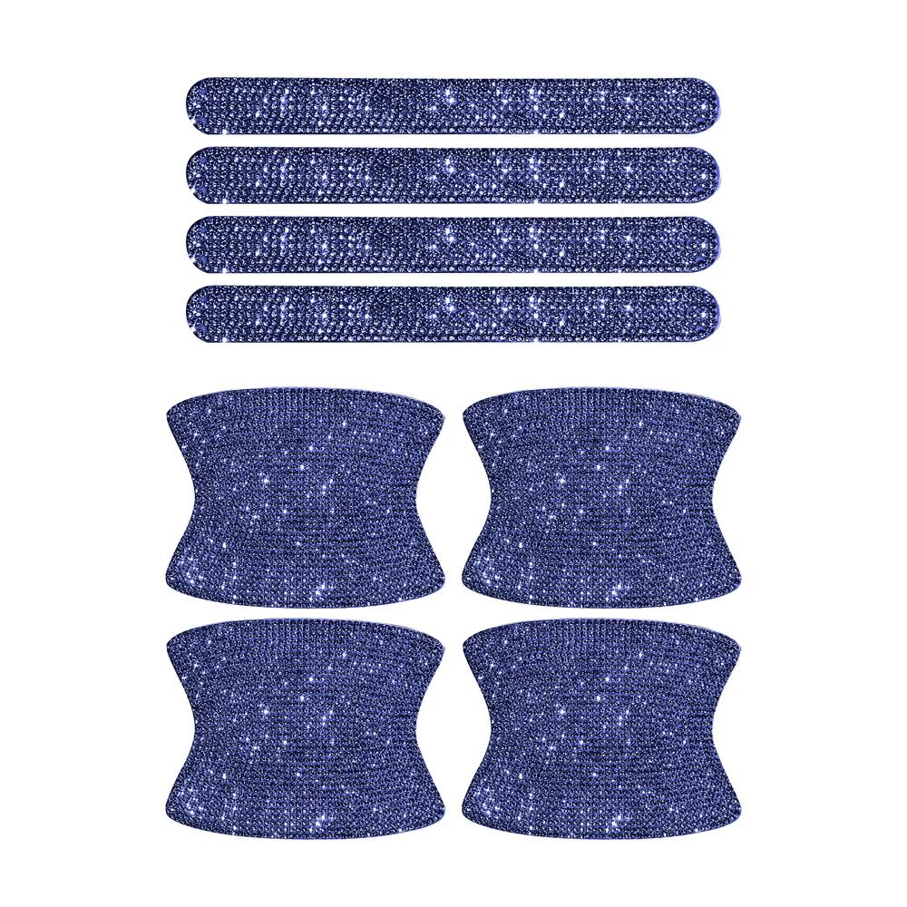 8 шт. блестящие хрустальные алмазные стразы для украшения дверных ручек автомобиля, наклейка для защиты от царапин