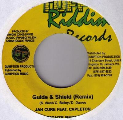 7-дюймовая пластинка JAH CURE, CAPLETON - Наставник и Щит (Ремикс) НИКТО Жесткий Ритм Ямайский Регги, Ска и Даб Использовано