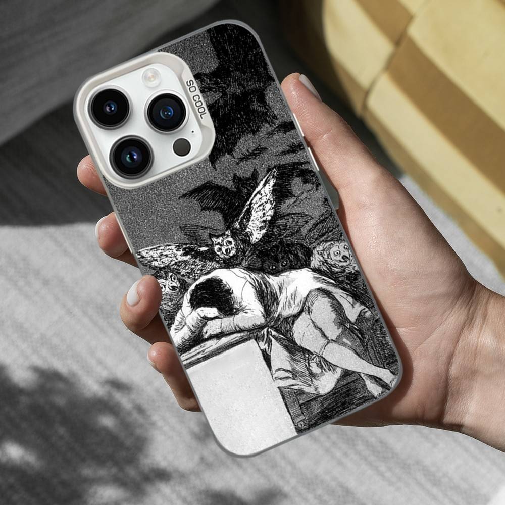 Испания F-Франсиско Гойя Художественный Чехол Для Телефона Для iPhone 16,15,14,13,12,11,Mini,XS,Pro,SE,MAX Белый Матовый Ударопрочный Чехол