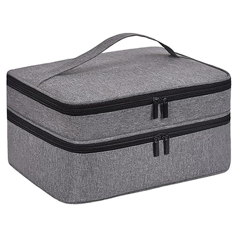 Double-Layer Large-Capacity Makeup & Essential Oil Storage Bag