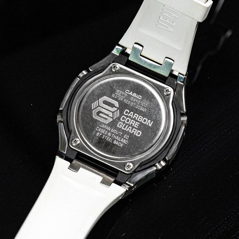 Casio Часы с кварцевым механизмом из специальной коллекции, унисекс, с розовым циферблатом, GA-2100-1A1(Watch8--)