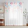 2-piece HD Digital Rustic Peony Printed Curtains Home Decor Style Decoration Living Room Bedroom Through the Rod Curtain Effect