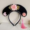 Flower Chinese Style Headwear Tassel Pearl Ancient Style Headband Princess Hair Hoop Hanfu Headdress Hanfu Hair Clip Women