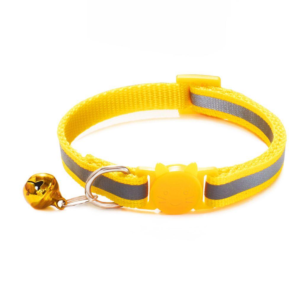 Adjustable Size Reflective with Bells Cat Neck Strap Cat Collar Pet Accessories Kitten Decor