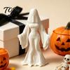 Gothic Home Decor Ghost Bride Statue, Vintage Headless Bridal Sculpture with Veil Mermaid Gown, Retro Style Crafts Matte White DIY Unpainted Figurine,