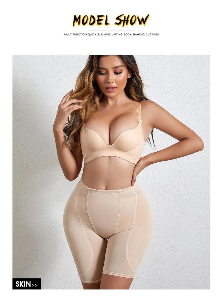 Женские трусики-стринги с формирующим эффектом для контроля живота средней посадки, с лифтингом бедер и открытыми ягодицами - Большой размер