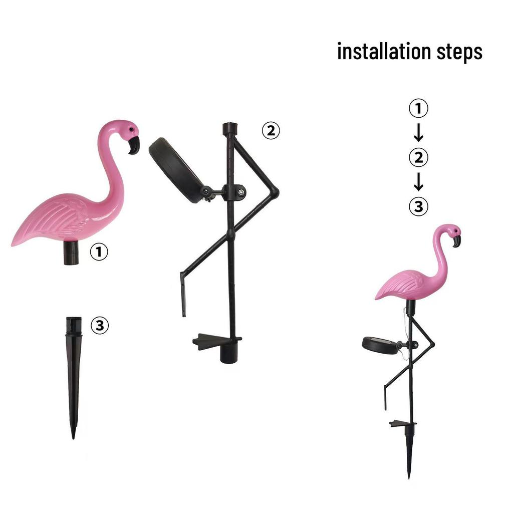 Solar Flamingo Garden Stake Light - Outdoor Decoration for Villas and Lawns