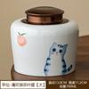 Керамическая жестяная банка для чая с крышкой, расписанная вручную, с изображением кота, керамическая влагостойкая, для хранения чайных принадлежностей, цветочная банка, коробка для хранения