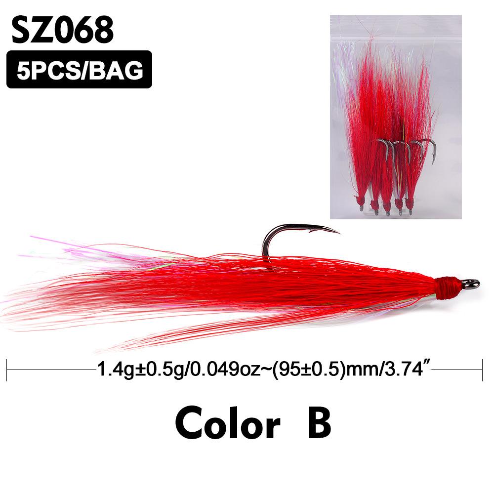 Биомиметический крючок для приманки, якорный крючок, крючок с перьями, привязка для волос, одинарный крючок, колючий рыболовный крючок, рыболовные снасти, аксессуары для рыбалки на открытом воздухе