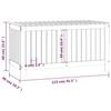 VidaXL Garden Storage Box White 115x49x60 Cm Pine Wood 823837