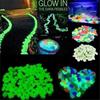 10pcs Luminous Pebbles Big 4.5cm Stone Ornaments Garden Decoration Gravel Courtyard, Fish Tank Glow In Dark Pebbles