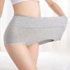 Plus Size Women's Underwear with Tight Abdomen and High Waist, Solid Color Breathable Underwear