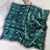 Spring and Autumn New Korean Mulberry Silk Scarf Small Square Scarf Women's Fashion Printing Trend Scarf Silk Long Square Scarf