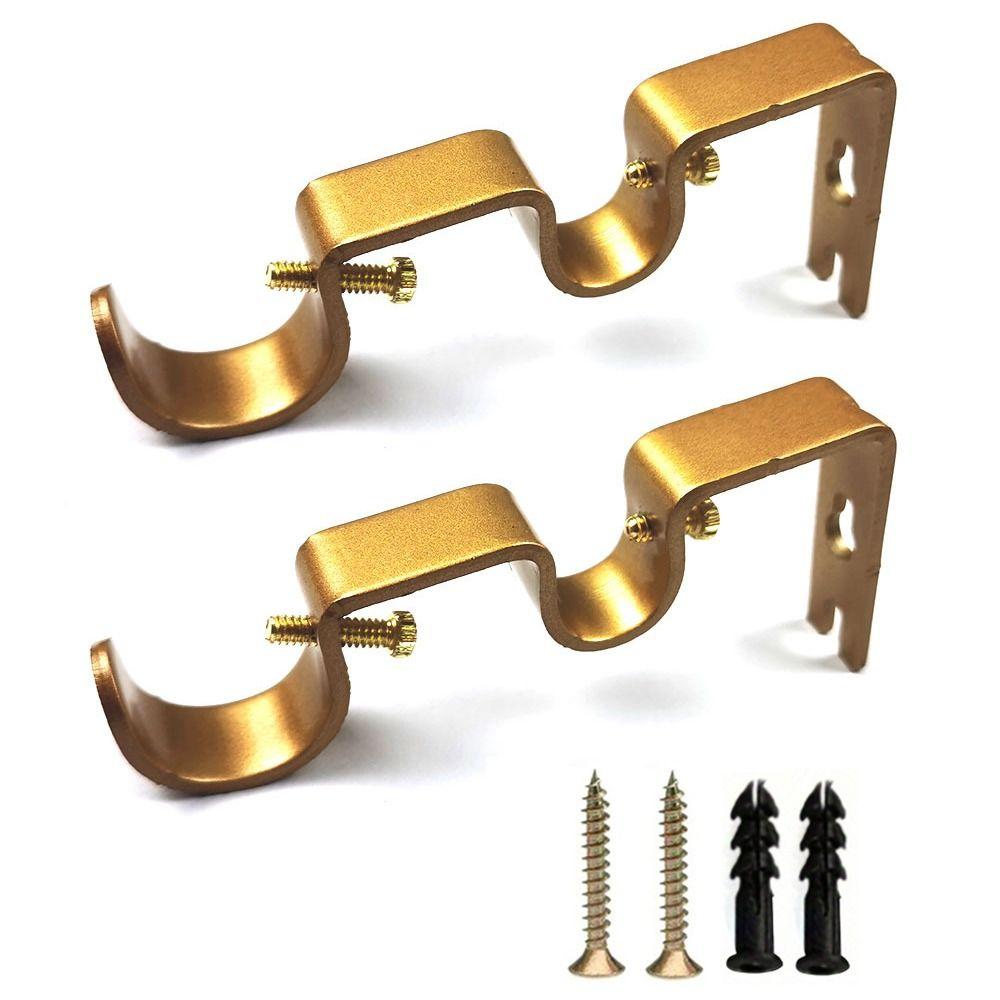 2 шт. Сверхпрочный держатель для римской штанги, Двойная штанга, Двухслойные подвесные кронштейны, Окна