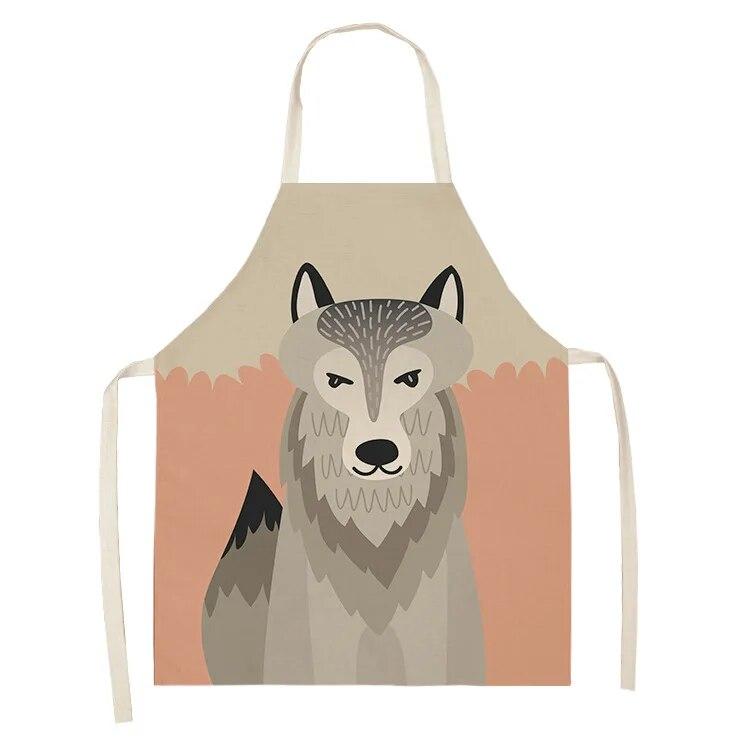 Креативный милый фартук с принтом лисы и кролика для мужчин и женщин, интересные кухонные принадлежности, инструменты для выпечки дома