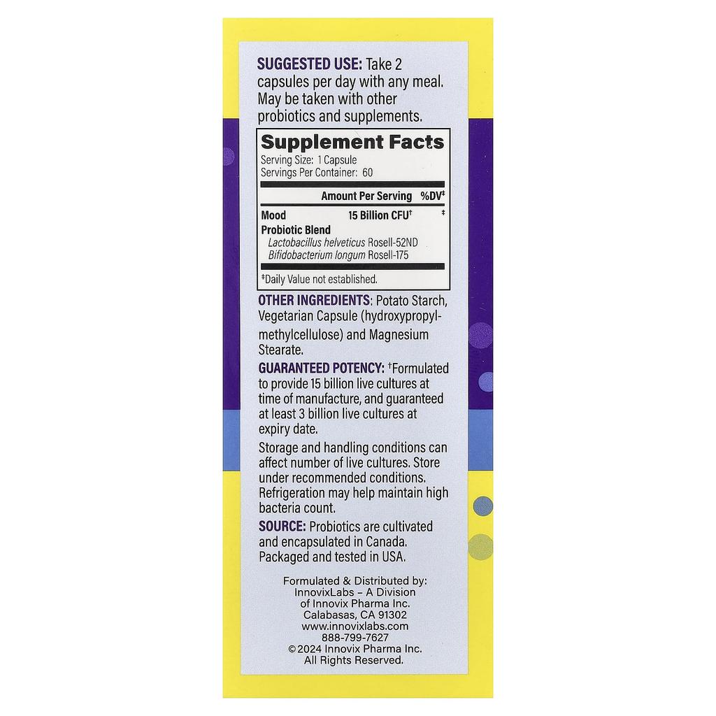 Mood Probiotic, 60 Capsules