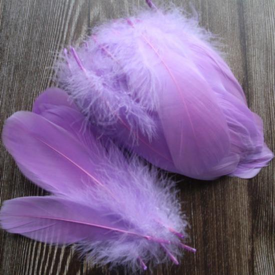 50Pcs Color Full Soft Big Floating Feather Goose Feather Diy Color Feather Headdress Craft Decorative Material