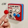 90s Game Control Panel Arcade Switch Wall Decoration, Retro with Movable Decor Rocker, Mount for E-Sports Room