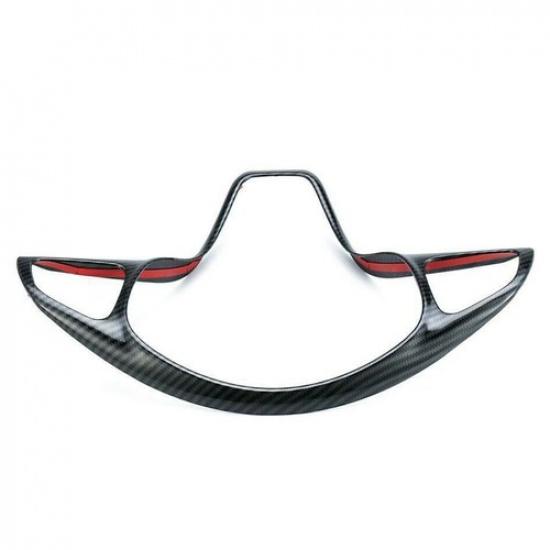 Carbon Fiber Style Steering Wheel Panel Cover Trim Decal Fits Benz C-Class W205
